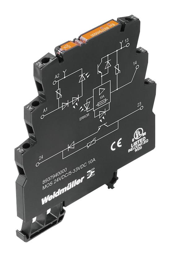 WEIDMULLER 8937940000. SSR, MICROOPTO,  24VDC/5-33VDC, 10A