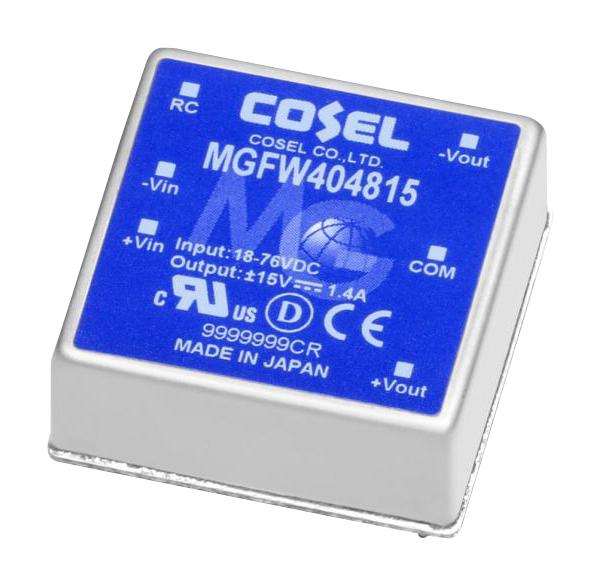 COSEL MGFW402415 Isolated Through Hole DC/DC Converter, ITE, DIP, 4:1, 42 W, 2 Output, 15 V