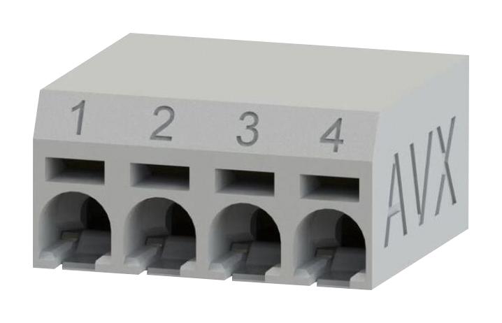 KYOCERA AVX 9276004021906 Wire-To-Board Terminal Block, 2.5 mm, 4 Ways, 26 AWG, 18 AWG, Poke In