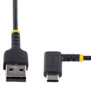 Startech R2ACR-1M-USB-CABLE R2ACR-1M-USB-CABLE USB Cable Type A Plug to 90&deg; C 1 m 3.3 ft 2.0 Black