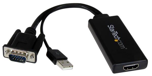 STARTECH VGA2HDU Connector Adapter, USB A, VGA, Plug, Plug, HDMI, 19 Ways, Receptacle GTIN UPC EAN: 0065030854962