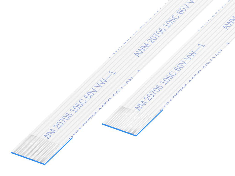 GCT (GLOBAL CONNECTOR TECHNOLOGY) 05-08-A-0304-A-4-06-4-T FFC / FPC Cable, 8 Core, 0.5 mm, Same Sided Contacts, 12 ", 304 mm, White