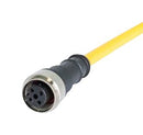 HARTING 2.13504E+13 M12 A-CODE 5-PIN ANGLED FEMALE TO OPEN END, 2M, PUR YELLOW JACKET 51AK5499