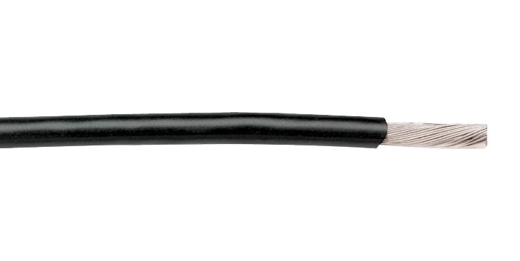 BELDEN 83025 010100 Wire, Hook Up, Hi Temp, PTFE, Black, 22 AWG, 100 ft
