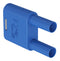STAUBLI 66.4010-23 Banana Test Connector, 4mm Rear Socket, Plug, Cable Mount, 32 A, 1 kV, Nickel Plated Contacts, Blue
