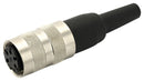 AMPHENOL SINE/TUCHEL T 3505 018 CIRCULAR CONN, PLUG, 8POS, SOLDER