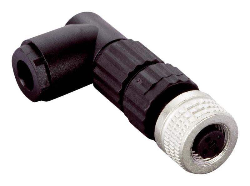 SICK DOS-0803-W Sensor Connector, M8, Female, 3 Positions, Solder Socket, Right Angle Cable Mount