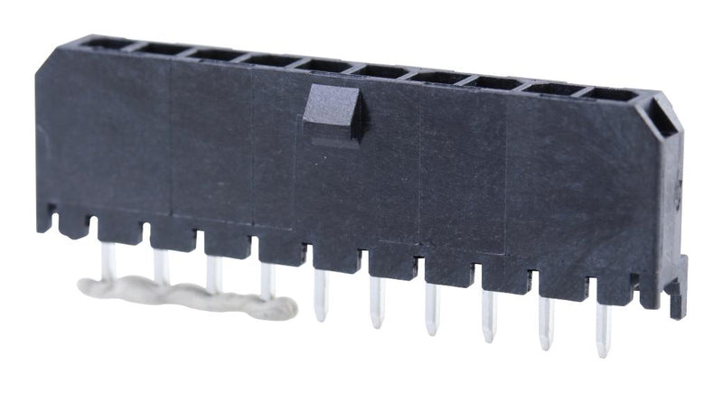 MOLEX 43650-1029 Pin Header, Power, Wire-to-Board, 3 mm, 1 Rows, 10 Contacts, Through Hole Straight