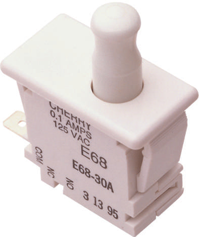 ZF 0E68-00A0 SWITCH, PUSHBUTTON, SPDT, 100mA, 125V