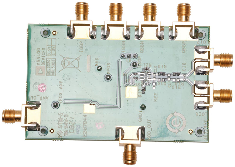 ANALOG DEVICES ADL5375-15-EVALZ Evaluation Board, ADL5375-15ACPZ, 400MHz to 6GHz, Broadband Quadrature Modulator