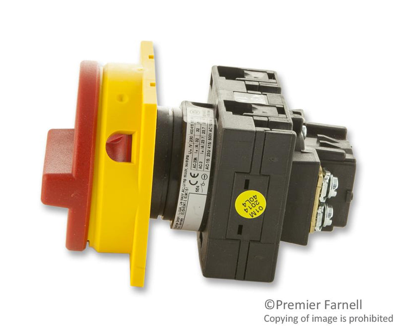 EATON MOELLER T3-1-102/EA/SVB Switch Disconnector, Flush, 2 Pole, 690 V, 32 A, IP65, Screw, Floor Mount