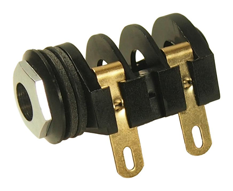 CLIFF ELECTRONIC COMPONENTS CL12821A Phone Audio Connector, 2 Contacts, Jack, 6.35 mm, Panel Mount, Gold Plated Contacts
