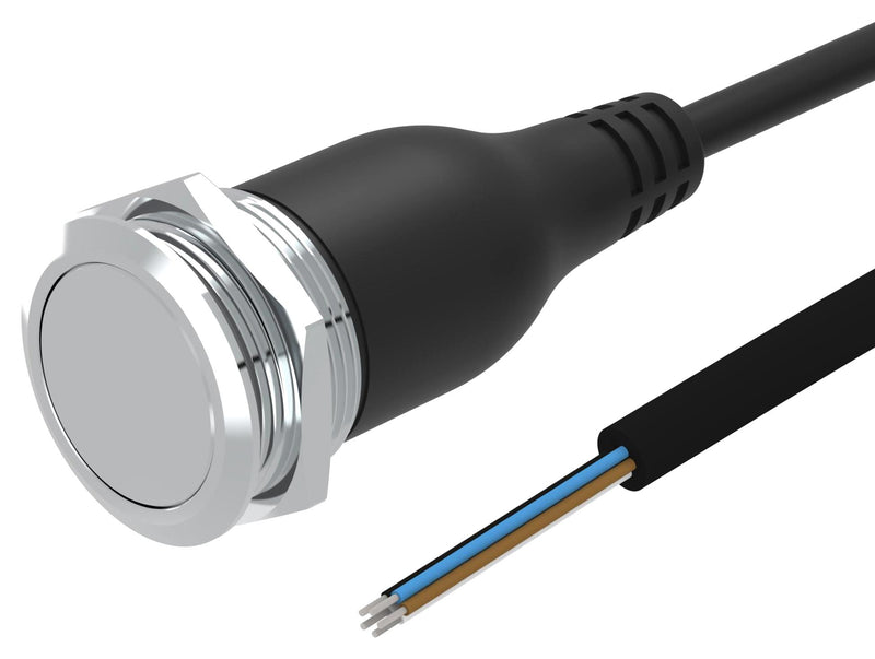 EAO 82-6655.2000 Vandal Resistant Switch, 82 Series, 22 mm, SPDT, Maintained, Round Flat Flush, Natural