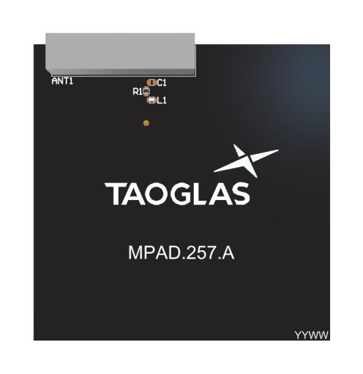 TAOGLAS MPAD.257.A Evaluation Board, MPA.257.A, Tri-Band Wi-Fi PIFA Antenna, Wireless Communication