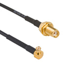 AMPHENOL RF 095-900-568-006 RF COAX CBL, R/A MCX PLUG-SMA JACK, 6"
