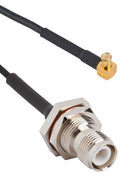 AMPHENOL RF 095-900-572-006 RF COAX CBL, R/A MCX PLUG-TNC JACK, 6"