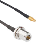 AMPHENOL RF 095-900-575M100 RF COAX CBL, MCX PLUG-N TYPE JACK, 3.3