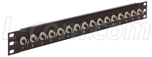 L-COM PR175B16BLK CONNECTOR, BNC PATCH PANEL, 16PORT, 1U