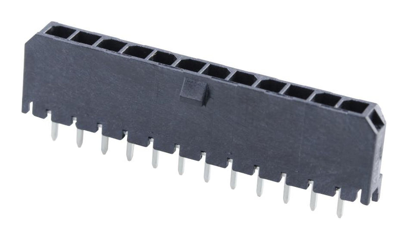 MOLEX 43650-1227 Pin Header, Power, Wire-to-Board, 3 mm, 1 Rows, 12 Contacts, Through Hole Straight