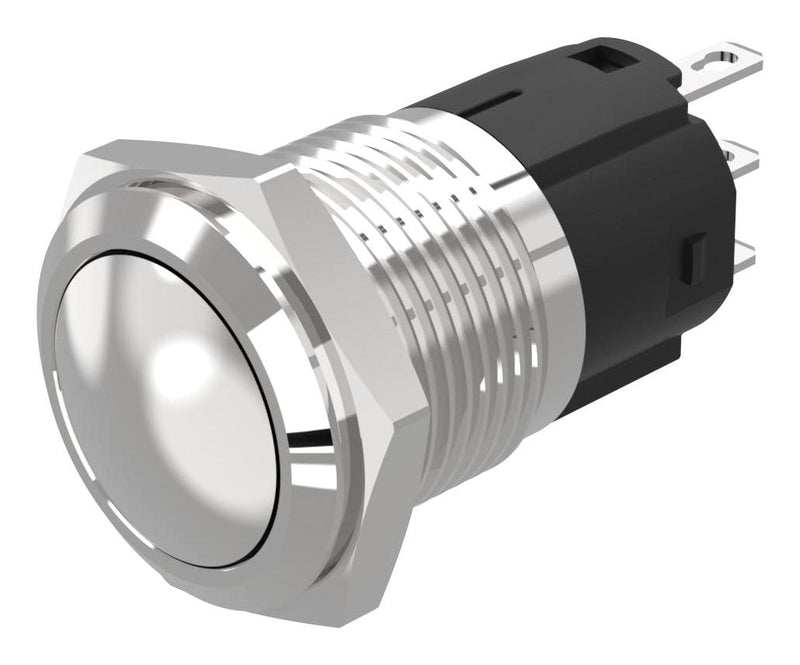 EAO 82-4571.2000 Vandal Resistant Switch, 82 Series, 16 mm, SPDT, Maintained, Round Convex Flush, Natural