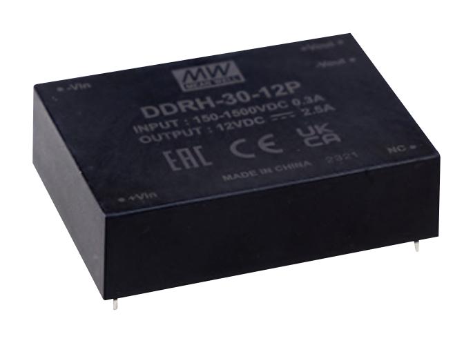 MEAN WELL DDRH-30-48P Isolated Through Hole DC/DC Converter, PCB Mount, ITE & Industrial, DIP, 10:1, 30 W, 1 Output, 48 V