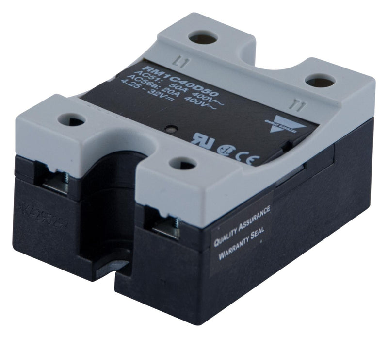 CARLO GAVAZZI RM1C60D50 Solid State Relay, 50 A, 660 VAC, DIN Rail, Panel, Screw, Zero Crossing