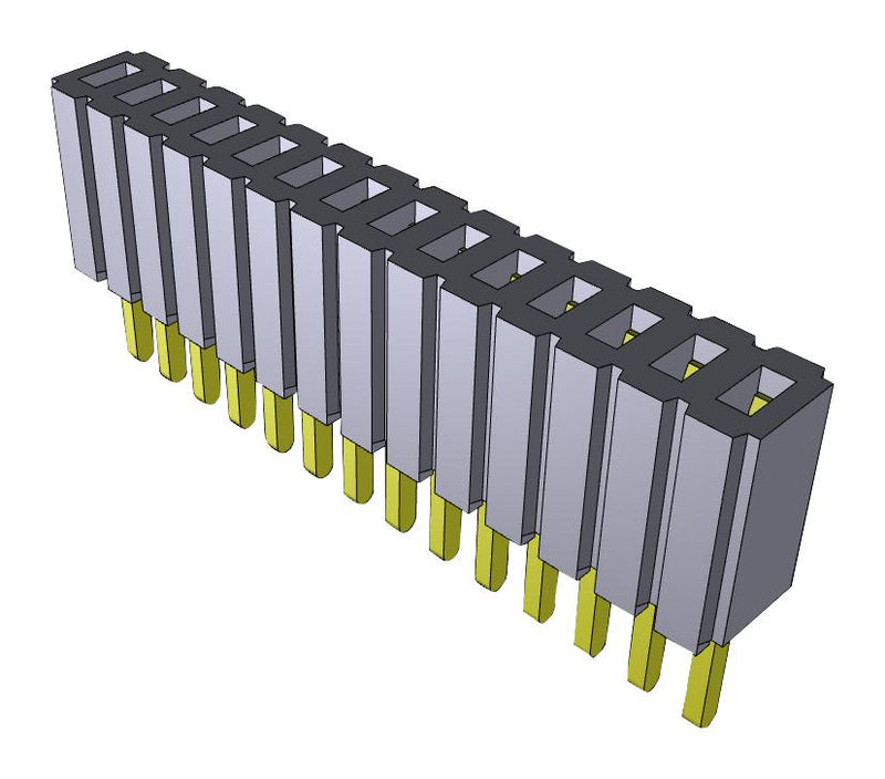 SAMTEC SLM-114-01-S-S PCB Receptacle, Board-to-Board, 1.27 mm, 1 Rows, 14 Contacts, Through Hole Mount, SLM