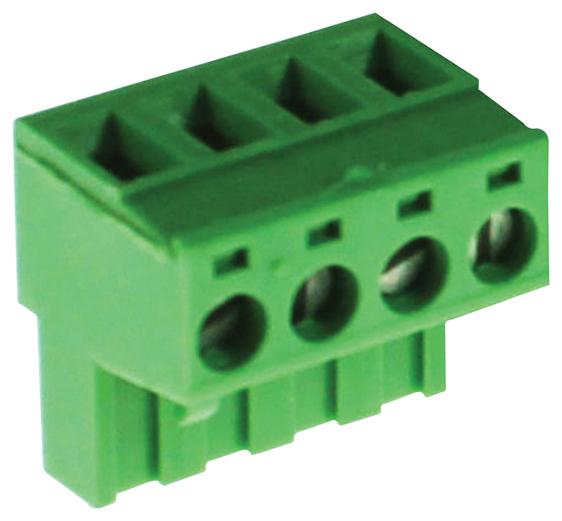Camdenboss CTB9209/4 CTB9209/4 Pluggable Terminal Block 5.08 mm 4 Ways 24AWG to 12AWG 2.5 mm&Acirc;&sup2; Screw 12 A