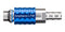 AMPHENOL LTW SQD06-SBDN-PAFM-BE001 Liquid Cooling Plug-Socket, 3/4"-16UNF, Stainless Steel, Blue, Valve, SnapQD Series