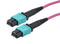 L-COM MPMM12OM4BR-10 Fibre Optic Cable, Multimode, 12 Fibres, 50&micro;m/125&micro;mDia, MPO-MPO Plug, 10m