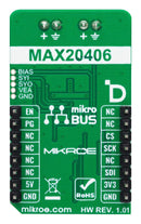 MIKROELEKTRONIKA MIKROE-5844 Add-On Board, Step Down 9 Click, MikroBUS Compatible Development Boards, 3.3 to 5 V, SPI Interface