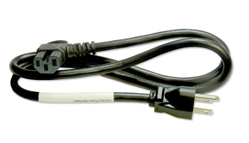 MULTICOMP PRO GW-151838 Mains Power Cord, NEMA 5-15P to 90&deg; IEC 60320-1 C15, 1 m, 13 A, 125 V, Black