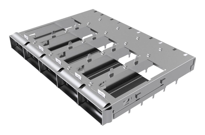 Amphenol Communications Solutions UE36C5620105001 UE36C5620105001 Cage QSFP-DD 1 x 5 (Ganged) Without Heat Sink Light Pipe Press-Fit