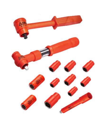 INSULATED TOOLS LTD 04205 Socket Set, 3/8" Drive, 13 Pieces