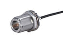 HUBER+SUHNER 24"N-50-2-4/133"NE RF / Coaxial Connector, N Coaxial, Straight Bulkhead Jack, Crimp, 50 ohm 22650170