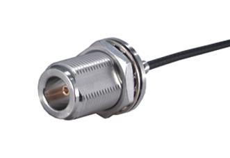 HUBER+SUHNER 24"N-50-2-4/133"NE RF / Coaxial Connector, N Coaxial, Straight Bulkhead Jack, Crimp, 50 ohm 22650170