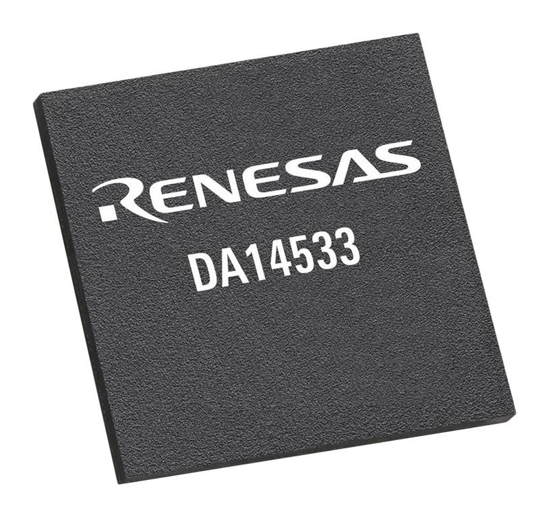 RENESAS DA14533-00A02RN2 RF Transceiver, 2.4GHz to 2.4835GHz, 1.8V to 3.6V, 3.1mA Tx/2.5mA Rx, -40&deg;C to 105&deg;C, WFFCQFN-22