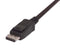 L-COM DPCAMM-1 Audio / Video Cable Assembly, DisplayPort Plug, DisplayPort Plug, 3.3 ft, 1 m, Black