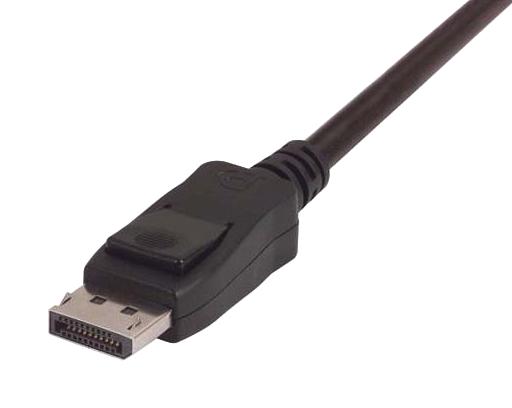 L-COM DPCAMM-1 Audio / Video Cable Assembly, DisplayPort Plug, DisplayPort Plug, 3.3 ft, 1 m, Black
