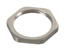 MULTICOMP PRO MP015380 Locknut, Pack of 10, PG9, Brass, Nickel, 3 mm