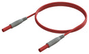 CAL TEST ELECTRONICS CT3751-200-2 Banana Test Lead, Banana Plug Shrouded, Banana Plug Shrouded, 6.6 ft, 2 m, Red, 10 A