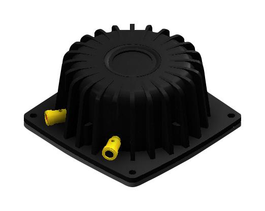 PUI AUDIO ASX08604-SW-R Exciter, 20Hz to 10.5kHz, 4 ohm, 80dBA, 50W, Square, Panel Mount