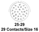 AMPHENOL AEROSPACE D38999/26WJ29PN CIRCULAR CONNECTOR PLUG SIZE 25, 29 POSITION, CABLE