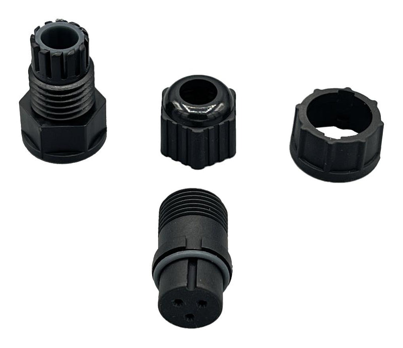 NORCOMP 868-03B-203KIT Circular Connector, Circular Cable Kit, Cavalier Series, Cable Mount Receptacle, 3 Contacts