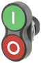 EAO 46-2K31.15T0.000 Switch Actuator, Momentary, Flush, EAO 46 Series 22.3mm Illuminated Double Pushbutton Switches