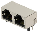 TE CONNECTIVITY 2501550-5 Modular Connector, RJ45 Jack, 1 x 2 (Ganged), 8P8C, Cat5e, Through Hole Mount