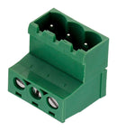 Wurth Elektronik 691348500003 691348500003 Pluggable Terminal Block Reversed Plug 5.08 mm 3 Ways 22AWG to 12AWG 3.31 mm&Acirc;&sup2; Screw 20 A