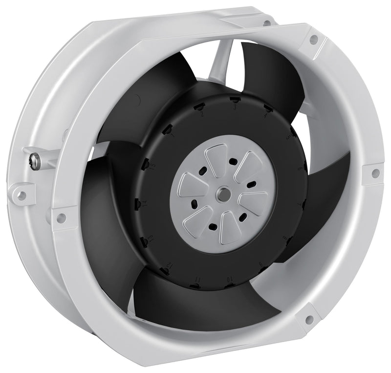 EBM-PAPST AF172-000059 48V P/2 8.300 DC Axial Fan, 48 V, Rectangular with Rounded Ends, 172 mm, 51 mm, Ball Bearing, 382 CFM