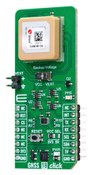 MIKROELEKTRONIKA MIKROE-6127 Add-On Board, GNSS 18 Click, SAM-M10Q, GNSS Module, I2C, UART, 3.3V/5V in