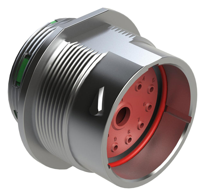 AMPHENOL SINE/TUCHEL AHDM04-24-14PN CIRCULAR CONN, RCPT, 14POS, CRIMP